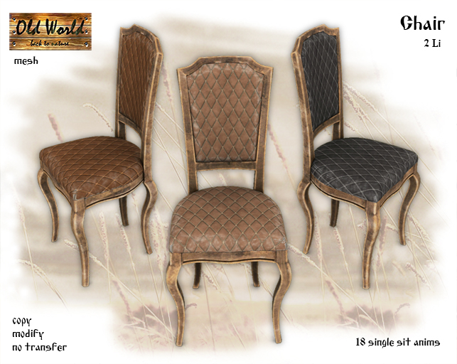 Wooden chair v4 - Old World - Medieval / Rustic Furniture