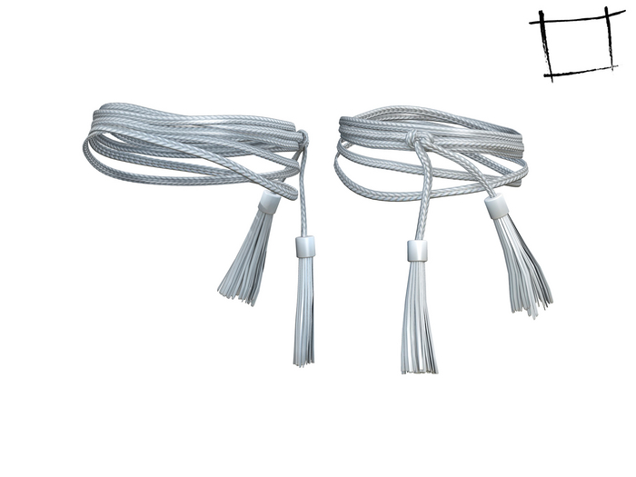 Full Perm Tassells End Braided Wrapped Cord - Nonrigged