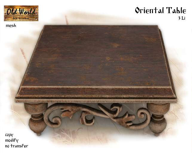 Oriental Table - Old World