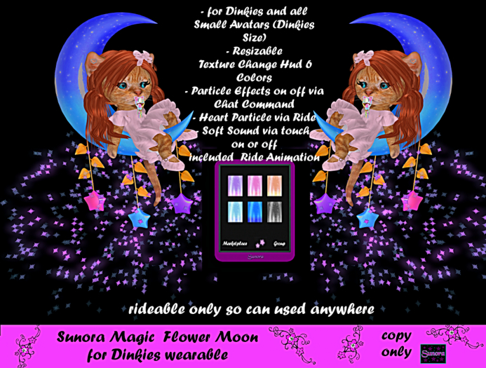 Sunora Magic  Flower Moon for DInkies wearable