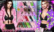 Astralia // Fluffy Puffer Jacket (Hearts)