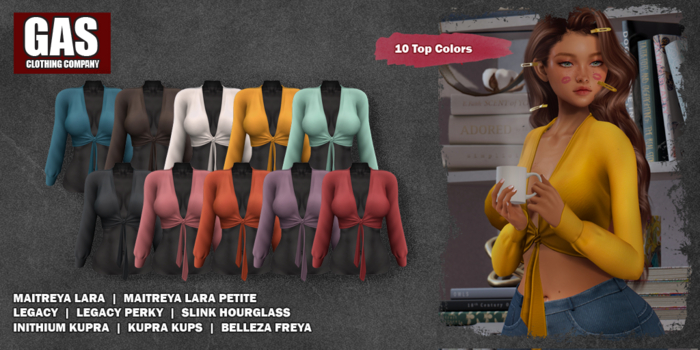 GAS [Ladies Top Lotte - 10 Colors w/HUD FATPACK]