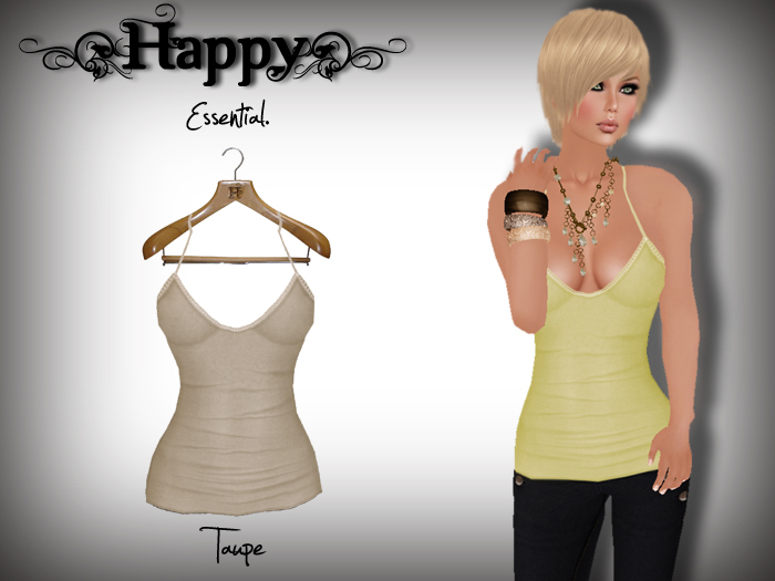 {Happy} Essential Cami (Taupe)
