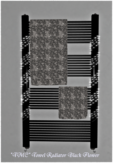 ~TMC~ Towel Radiator Black Flower