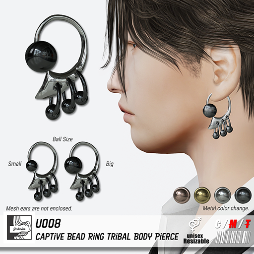 Schelm :) U008 - Captive Bead Ring Tribal Body Pierce-[unpack]