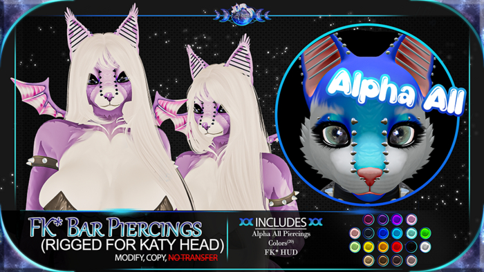 FK* Piercing Bars ☾☾August - Katy Head☽☽