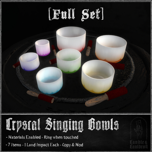 {C&C} Crystal Singing Bowl - Full Pack **ADD ME**