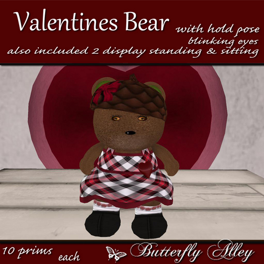 ~Butterfly Alley~ Valentine Bear-Boxed
