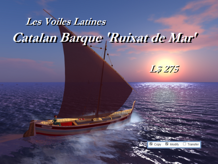 Catalan Barque 'Ruixat De Mar' - Sea Spray