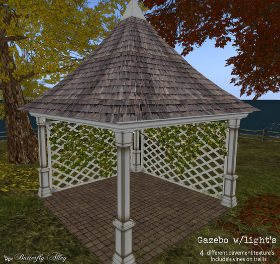 ~Butterfly Alley~ Gazebo w/lights Boxed