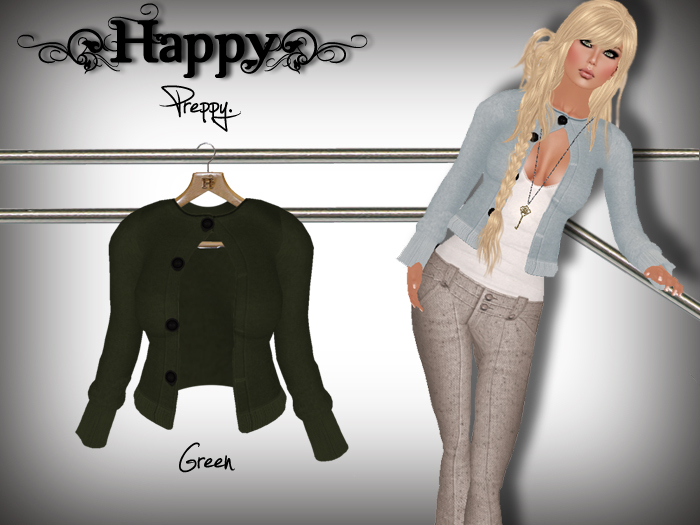 {Happy} Preppy Cardi (Green)