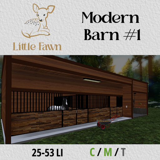 LF-Modern Horse Barn #1 Mesh 25-53LI