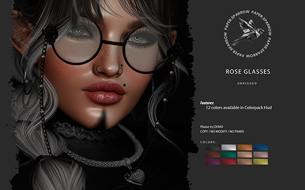 Paper.Sparrow Colorpack Rose Glasses