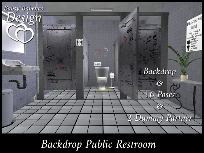 BB Design Backdrop Public Restroom