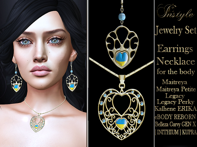 InStyle -Jewelry Set *Heart of Ukraine* Fit-Mesh -GIFT