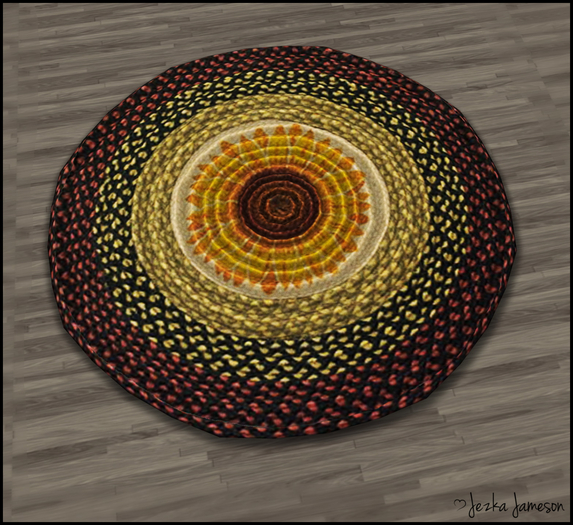 "Moon_Sha" Brick Kitchen - Sunflower Rope Rug