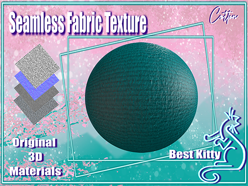 Best Kitty Seamless 3D Textures and Materials: Cotton Fabric