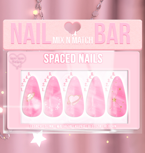 ::LL:: Spaced Nails // Pink