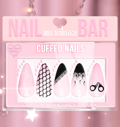 ::LL:: Cuffed Nails // Pink