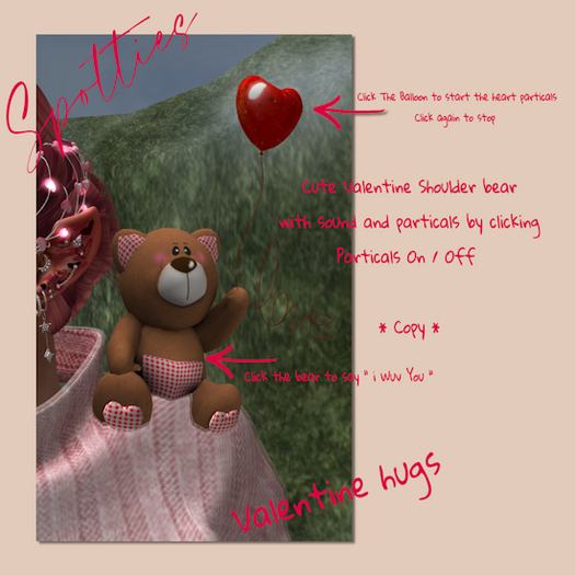 Valentine schoulder bear 