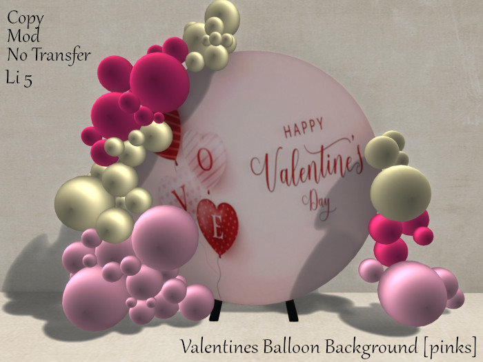 Valentines Balloon Background [pinks] By Snuggles