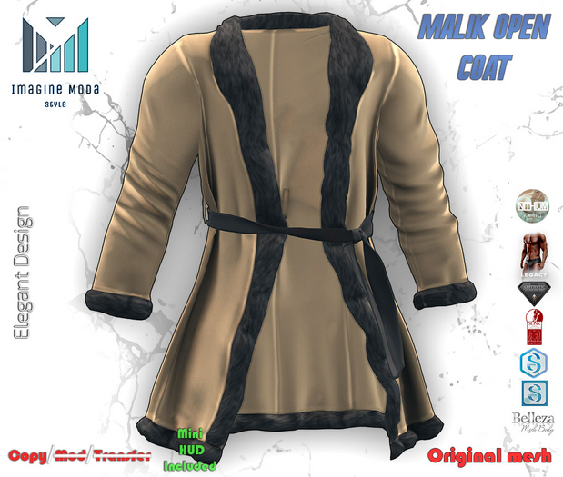 Malik Open Coat -Creamy- Aesthetic, Davis, Gianni, Jake, Legacy M, Kario, Slink -Imagine-