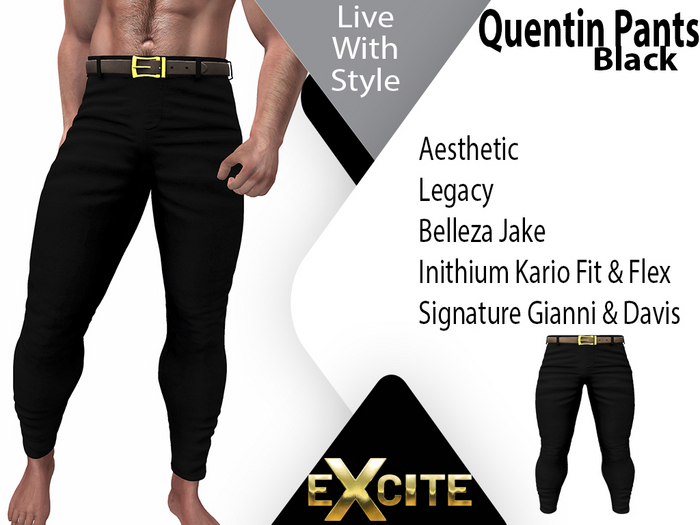 Excite Quentin Pants Black