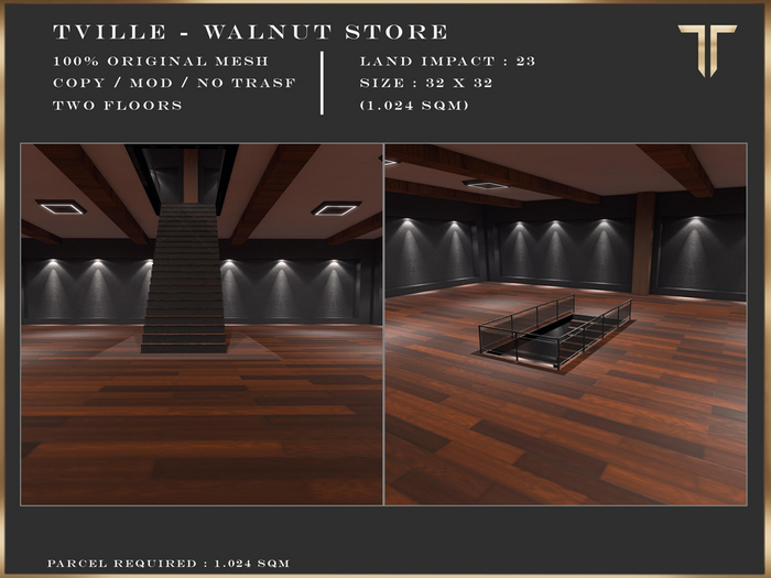 Tville - Prefab - Walnut Store Black (skybox )