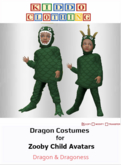* KC *  Dragon Costume for Zooby Child Avatars
