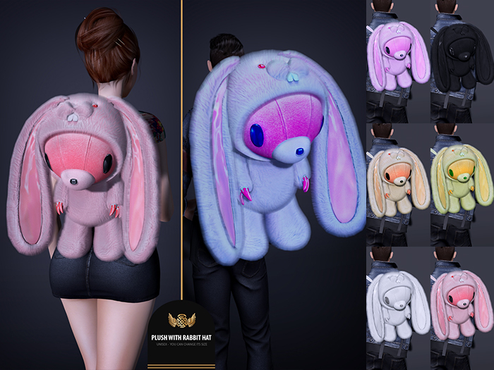 Plush with Rabbit Hat-FATPACK
