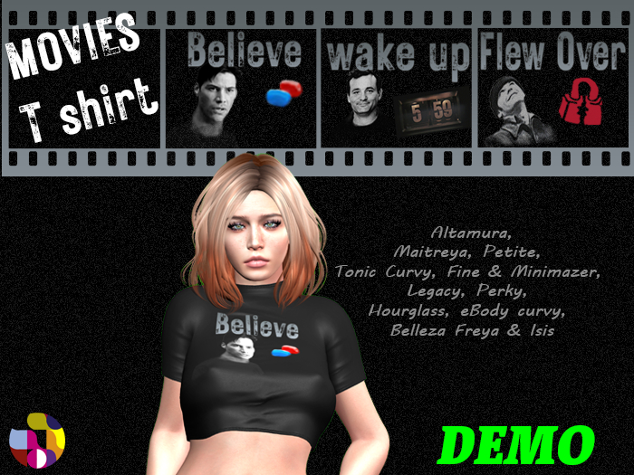 *DEMO* Movies crop T-shirt 