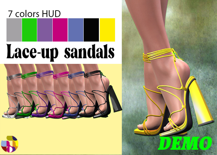 Lace-up sandals 'DEMO* 
