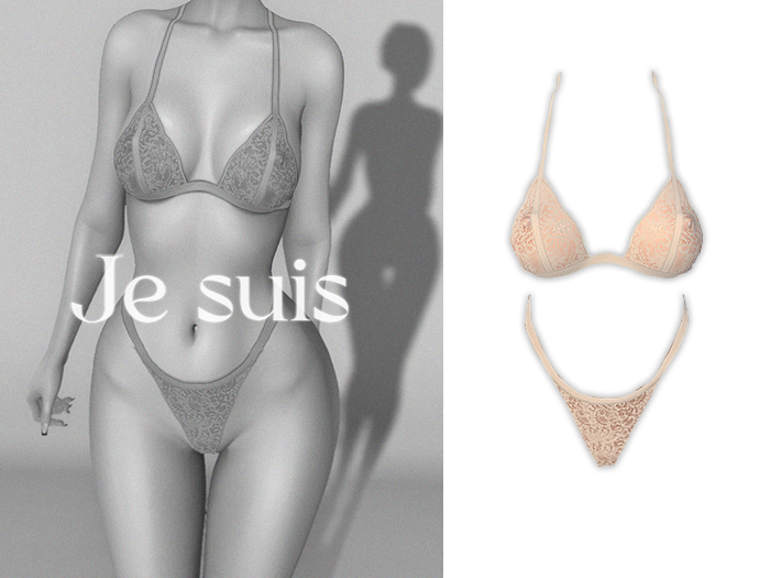 je suis - lace/set - white