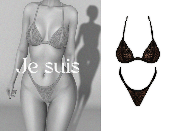 je suis - lace/set - black