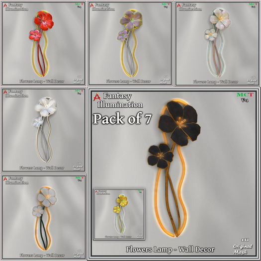 Flowers Lamp - Wall Decor Mega Pack