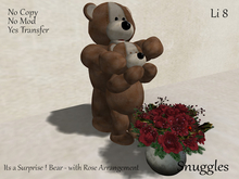 Its a Surprise Bear - with Rose Arrangement 