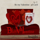 Be my Valentine  3d Card