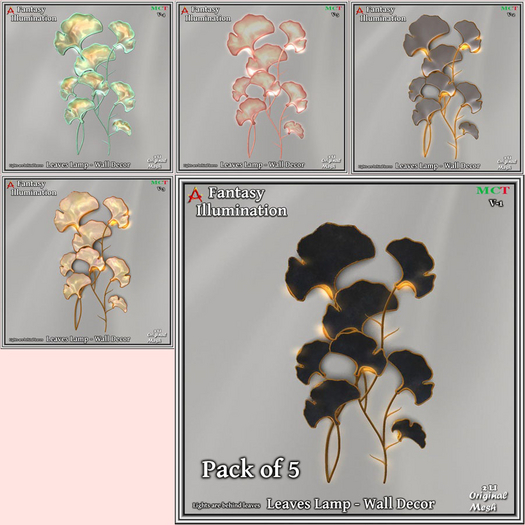 Fantasy Illumination - Leaves Lamp - Wall Decor mega pack 