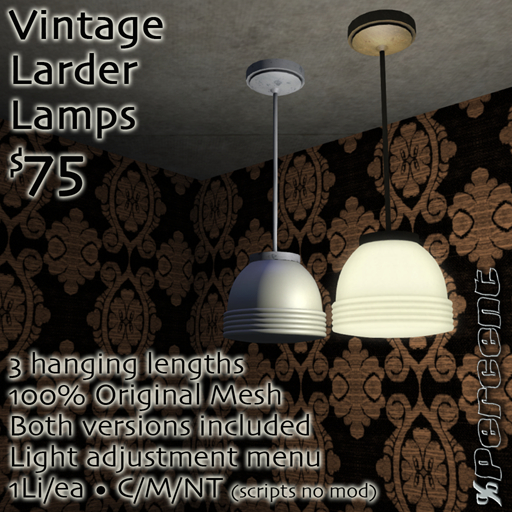 % Larder Lamp (full set) *MESH*