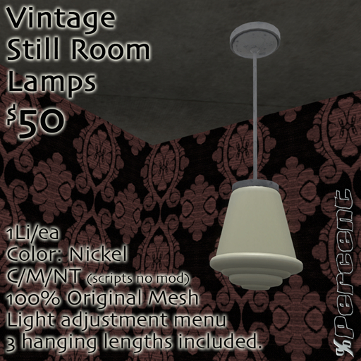 % Still Room Lamp (silver) *MESH*