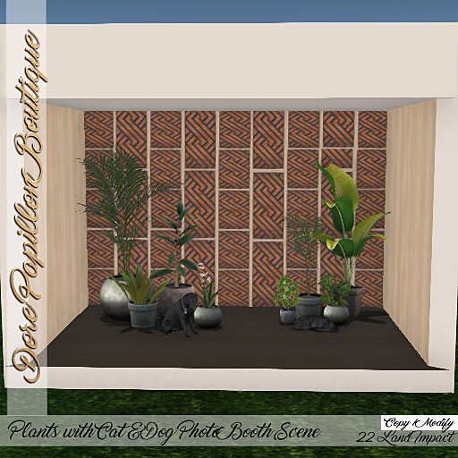 DPB Plants with Cat & Dog Photo Booth Scene (Copy & Modify)