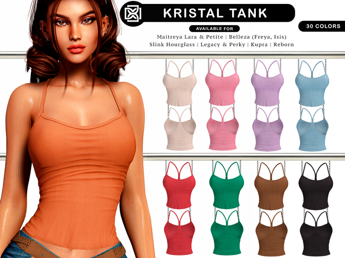 Addams - Kristal - Racerback Tank #FATPACK