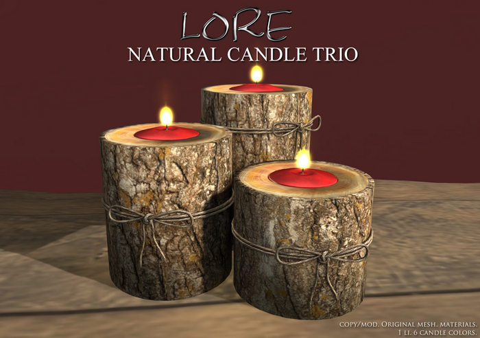{LORE} Natural Candle Trio