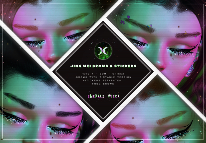 EmeraldWicca -Jing Wei- Brows & Stickers