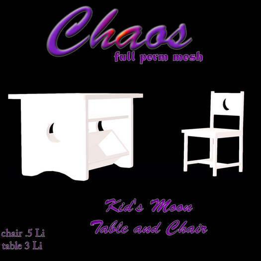 Kid's Moon Table & Chairs 