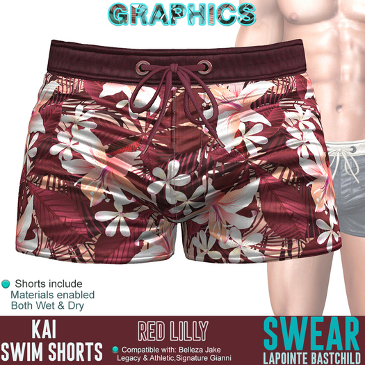 Swim Shorts Kai RED LILY