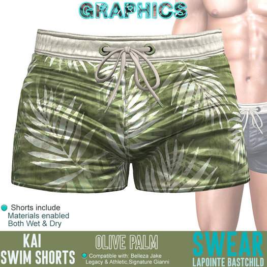 Swim Shorts Kai OLIVE PALM