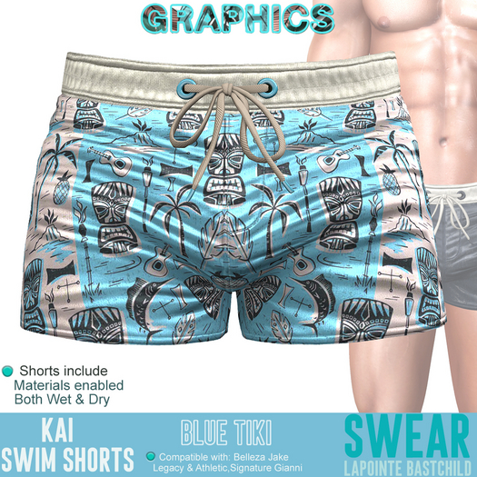 Swim Shorts Kai BLUE TIKI