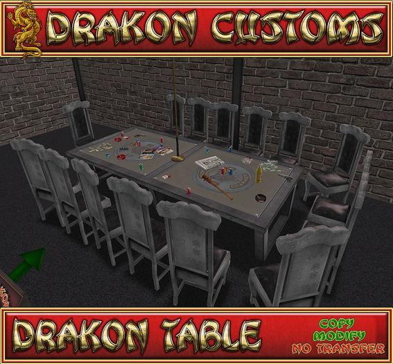 ::DC::Drakon Biker Table And Chair