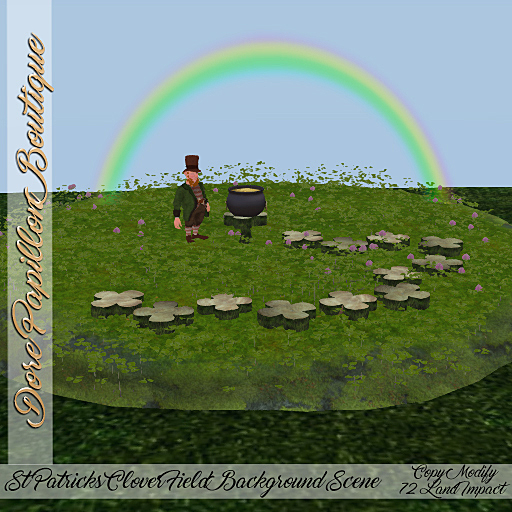 DPB St Patricks Clover Field Background Scene